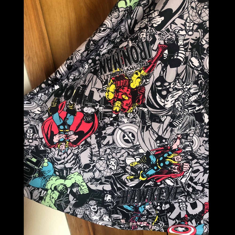 Marvel Superhero Skater Dress, Comic Book, Thor, Black Widow RARE Hot Topic - Picture 5 of 8